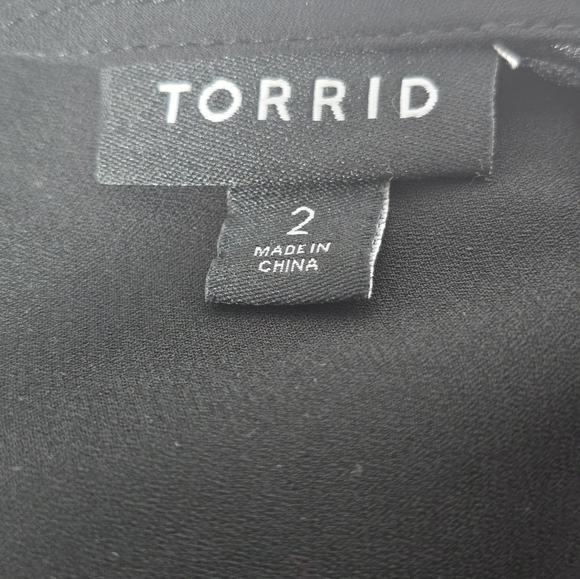 Torrid Black Peplum Georgerte Tank Size 2 - Picture 6 of 9